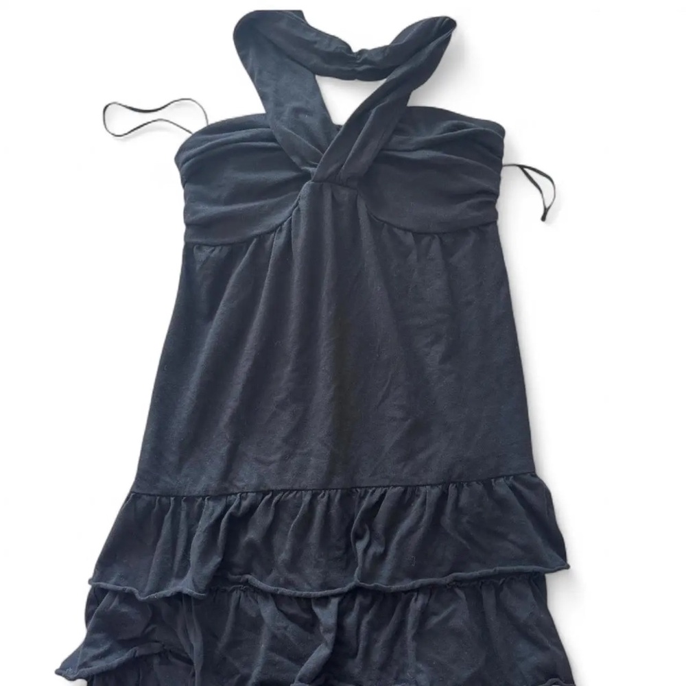 Express Ruffle Tiered Halter Tube Dress - XS